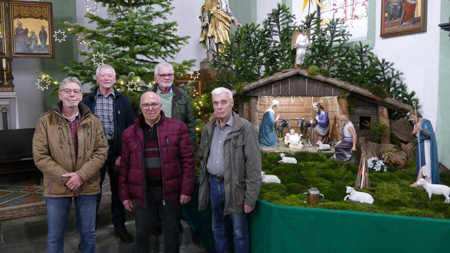 Von Links: Peter Gensheimer, Hermann Retterath, Norbert Willbert, Heinz Berresheim und Werner Retterath © Boos-Eifel.de Foto: Peter Gensheimer